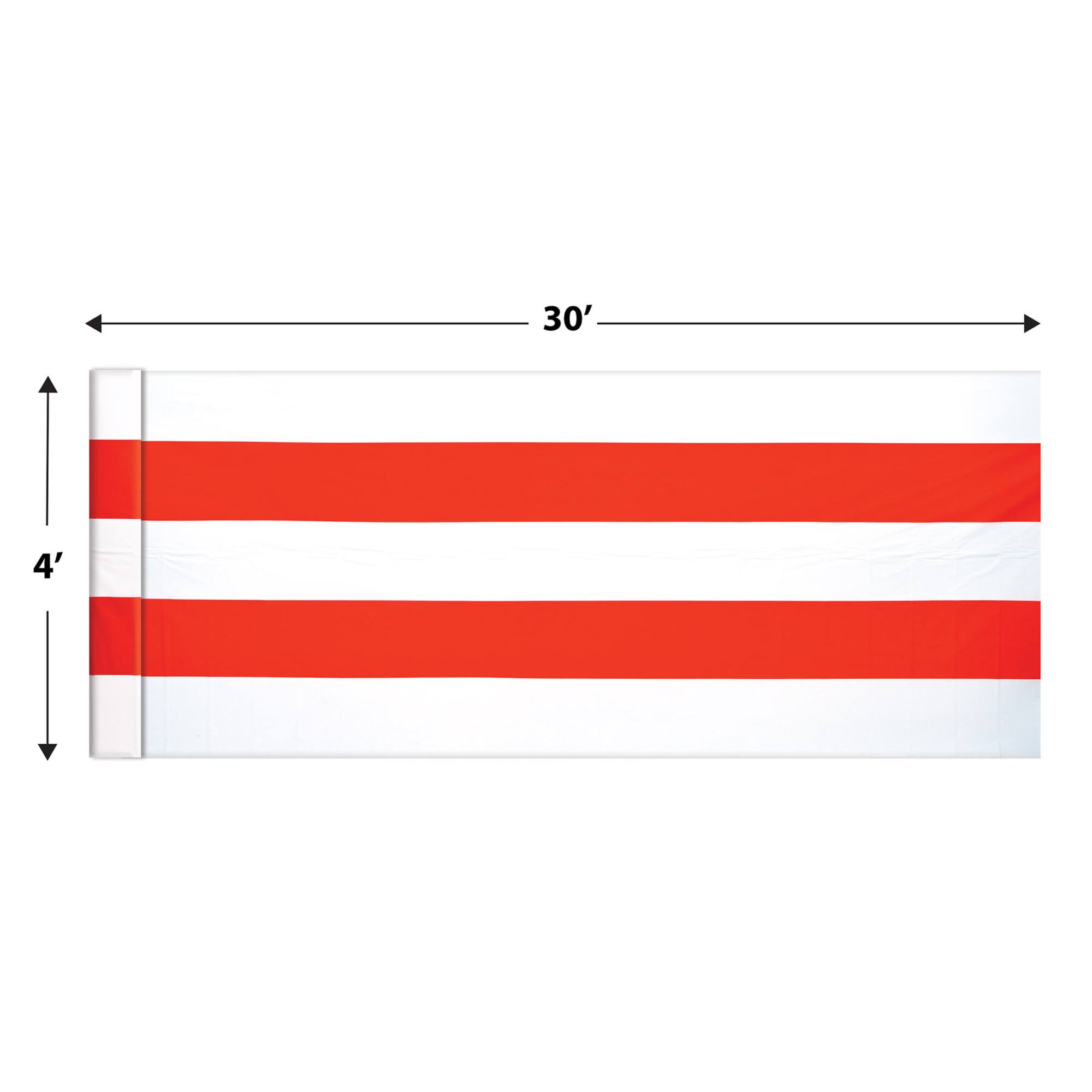 Beistle 4ft. x 30ft. Red & White Patriotic Stripes Backdrop